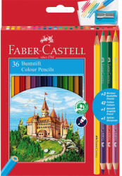 Faber-Castell Színes ceruza készlet bicolor hatszögletű +grafit +hegyező Faber-Castell 36db+3+1klf. szín (FC110336) - iroszer24