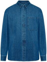 KnowledgeCotton Apparel Мъжка риза с копчета Knowledgecotton apparel Loose Denim Shirt - Dark Blue Denim (033-2925-0111)