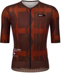 Santini Фланелка с къс ръкав за колоездене Santini Mads Pedersen Momentum Series S/S Jersey Cycling jersey - Cioccolato (056-4328-0114)