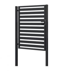  DELUXE BZ Egyszemélyes kapu locninox zárral, oszlopokkal, zsanérokkal, hosszúsága: 1000 mm, magassága: 2050 mm RAL7016