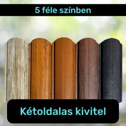  OSLO famintás kerítésléc - kétoldalas, íves Aranytölgy