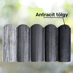  OSLO famintás kerítésléc - kétoldalas, íves Antracit tölgy