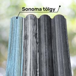  OSLO famintás kerítésléc - egyoldalas, íves Sonoma tölgy