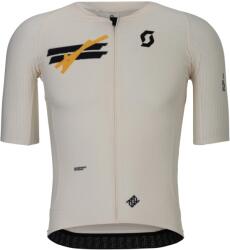 Scott Мъжка фланелка с къс ръкав за колоездене Scott Jersey Ultd Aero S/S Cycling jersey - Cotton White (056-4076-0111)