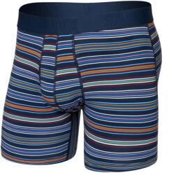 Saxx Мъжко синтетично термобельо Saxx Droptemp Cooling Cotton Boxer Brief Fly Everyday base layer - Vivid Stripe / Maritime - размер XXL (014-2472-0514)