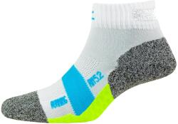 P. A. C P. A. C. Мъжки чорапи за бягане P. A. C. RN 5.2 Running Reflective Pro Short Running socks - White / Cyan - размер 40-43 (EU) (207-1373-0111)