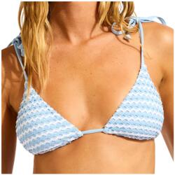 Seafolly Дамско бикини горнище Seafolly Women's Mesh Effect Slide Tri Bikini top - Powder Blue / White - размер 36 (EU) (150-4261-0613)