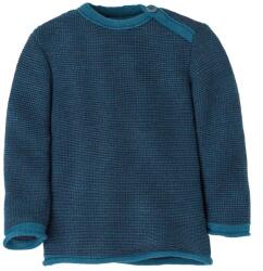 disana Детски вълнен пуловер disana Kid's Melange-Pullover Merino jumper - Taubenblau / Indigo - размер 62/68 (EU) (704-1387-2312)