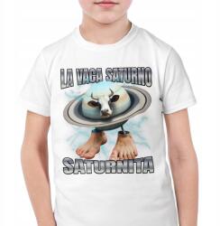  Póló fehér La Vaca Saturno viral tiktok brainrot mem méret 146 (TSRK 190 WH 12/14)