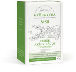 Györgytea Fehér akácvirágos 50g teakeverék Reflux tea No. 50 - rostesvitamin