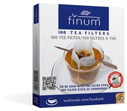 Finum Papír teafilter pálcikával 100db - rostesvitamin
