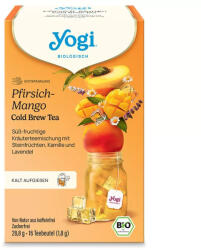 YOGI TEA Yogi BIO Őszibarackos-mangós jeges tea 16x1, 8g Pfirsich-Mango Cold Brew Tea - rostesvitamin