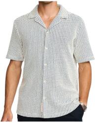 Revolution Мъжка риза с копчета Revolution Cuban Shirt Polyester S/S Shirt - Offwhite (033-3265-0211)