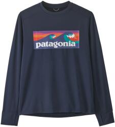 Patagonia Детска спортна тениска Patagonia Kid's L/S Cap SW T-Shirt Sport shirt - Boardshort Logo: New Navy - размер XXL (704-4467-0416)