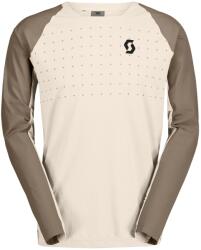 Scott Мъжка фланелка с дълъг ръкав за колоездене Scott Tee Trail Vertic Pro L/S Cycling jersey - Cotton White / Toast Beige - размер XXL (056-3348-0416)