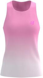 Compressport Дамска тениска Compressport Women's Performance Singlet Running shirt - Begonia / White (916-3350-0314)