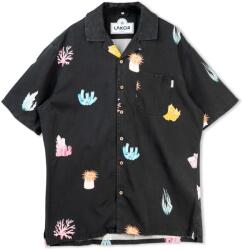 LAKOR Мъжка риза с копчета LAKOR Coral Short Sleeve Shirt - Moonless Night (033-3075-0113)