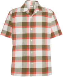 KnowledgeCotton Apparel Мъжка риза с копчета Knowledgecotton apparel Boxed Fit S/S Checkered Shirt - Beige check (033-2738-0111)