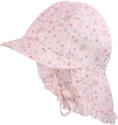 maximo Шапка с козирка maximo Baby Girl's Peak Cap with Short Neck Protector + Tie Cap - Wollweiß / Blümchen - размер 47 cm (904-6330-0215)
