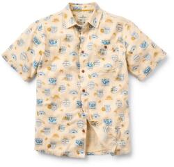 Passenger Мъжка риза с копчета Passenger Chill Textured Organic Cotton S/S Shirt - Badge Birch - размер M (033-3114-0112)