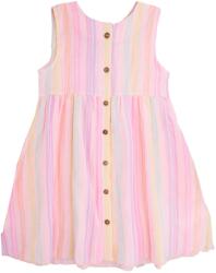maximo Детска рокля Maximo Kids' Mini Girls' Embroidered Muslin Dress - Zartrosa / Streifen - размер 122/128 (701-4485-0412)