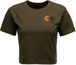 Black Diamond Дамска тениска Black diamond Women's Faded Crop S/S Tee T-shirt - Dark Moss - размер XL (916-1333-0715)