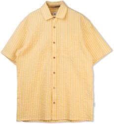 LAKOR Мъжка риза с копчета LAKOR Seer Sucker Short Sleeve Shirt - Cream Gold (033-3078-0211)