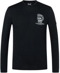 super. natural Мъжка блуза с дълъг ръкав Super. natural Gravel L/S Longsleeve - Jet Black / Fresh White (217-0250-0211)