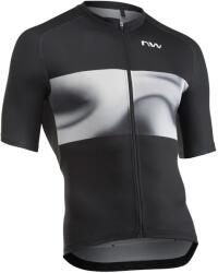 Northwave Мъжка фланелка с къс ръкав за колоездене Northwave Force Evo Jersey Short Sleeve Cycling jersey - Black / Light Grey - размер XXL (056-3147-0815)