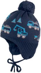 maximo Зимна шапка (beanie) maximo Mini Boys' Beanie with Pompom and Ribbon Beanie - Dark Navy - размер 47-49 cm (904-5113-0112)