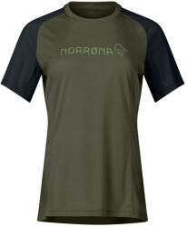 Norrøna Дамска фланелка с къс ръкав за колоездене Norrøna Women's Fjørå Equaliser Lightweight T-Shirt Cycling jersey - Olive Night (156-2577-0312)