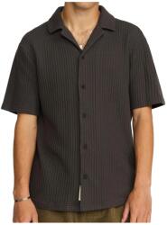 Revolution Мъжка риза с копчета Revolution Cuban Shirt Polyester S/S Shirt - Darkgrey (033-3265-0111)