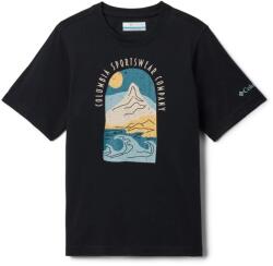 Columbia Детска тениска Columbia Kid's Valley Creek II S/S Graphic Shirt T-shirt - Black / Cozy Coastline - размер XL (704-5866-0116)