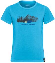 Jack Wolfskin Детска спортна тениска Jack Wolfskin Kid's Hiking Graphic T-Shirt Sport shirt - Print Empire Blue - размер 176 (EU) (704-5895-0217)