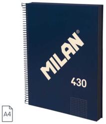 MILAN Caiet cu spirala A4, 120 file, matematica, MILAN 430 albastru