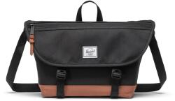 Herschel Чанта за рамо Herschel Cove Small Messenger Shoulder bag - Black / Saddle Brown - размер 7, 5 l (510-6424-0211)