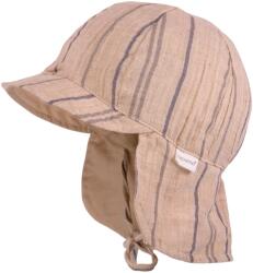 maximo Детска шапка с козирка maximo Kid's Mini Schildmütze Musselin Cap - Beigemeliert / Streifen - размер 49 cm (904-1882-1013)