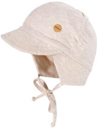 maximo Детска шапка с козирка maximo Kids' Mini Boy Peak Cap, Band Cap - Hellbraunmeliert / Weiß - размер 43 cm (904-6708-0311)