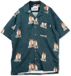 LAKOR Мъжка риза с копчета LAKOR Save The Mermaids Short Sleeve Shirt - Midnight Navy - размер XL (033-3077-0114)