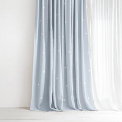 Goldea draperie 100% bumbac - buline pe fundal albastru-cer 280x150 cm