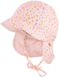 maximo Шапка с козирка maximo Baby's Peak Cap with Tie + Muslin Neck Protector Cap - Muschelrosa / Blümchen - размер 45 cm (904-6332-0612)