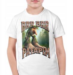  Póló fehér Bbr Bbr Patapim viral tiktok brainrot mem méret 134 (TSRK 190 WH 9/11)