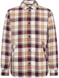 KnowledgeCotton Apparel Мъжка риза с копчета KnowledgeCotton Apparel Checked Loose Fit Padded Overshirt Shirt - Red Check (033-2922-0214)