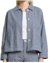 DEDICATED Дамска риза с копчета DEDICATED Women's Jacket Stiby Shirt - Work Stripe Blue (133-1171-0212)