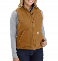 Carhartt Női mellény Carhartt Sherpa Lined Mock Brown (.104224.211.S005)