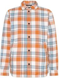 KnowledgeCotton Apparel Мъжка риза с копчета KnowledgeCotton Apparel Checked Loose Fit Padded Overshirt Shirt - Orange Check (033-2922-0114)