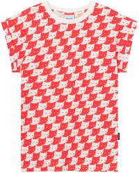 DEDICATED Дамска тениска DEDICATED Women's T-Shirt Visby Pepita Cats T-shirt - Pepita Cats Grenadine Red (916-3975-0212)