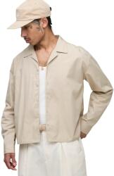 Boohooman Férfi Ing Casual Bézs Hosszú Ujjú Regular Gallér M Z3A* (CMM08459-165-56)