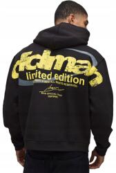 Boohooman Fekete Férfi Kapucnis Pulóver Limited Edition XL Z3A Nyomtatással* (CMM22307-105-36)