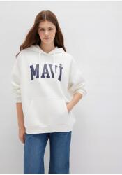Mavi Női Kapucnis Pulóver Fehér Mavi Nyomtatással Xs 5GA (1600361/Beyaz-81964)